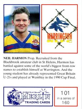 1991 Merlin Rugby League #101 Neil Harmon Back